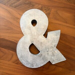 Anthropologie Silver Ampersand Wall Decor